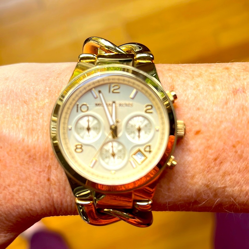Michael Kors Water Resistent Gold Tone Stainless Steel Watch